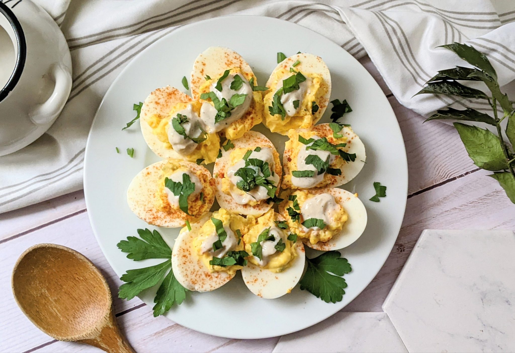 Deviled Eggs with Ranch Dressing (No Mayo) The Herbeevore