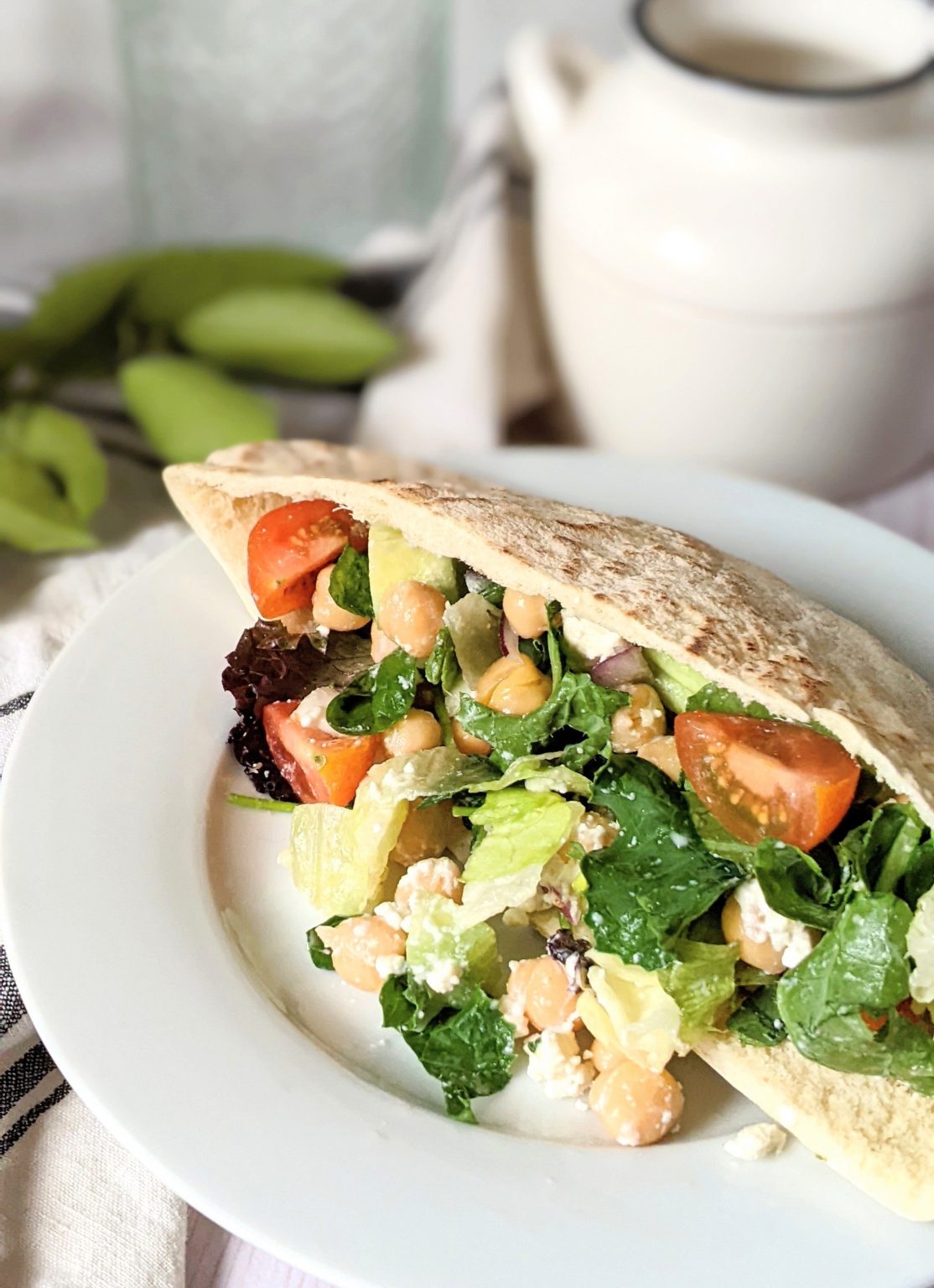 Chickpea Pita Wrap with Hummus Recipe (Vegetarian) The Herbeevore