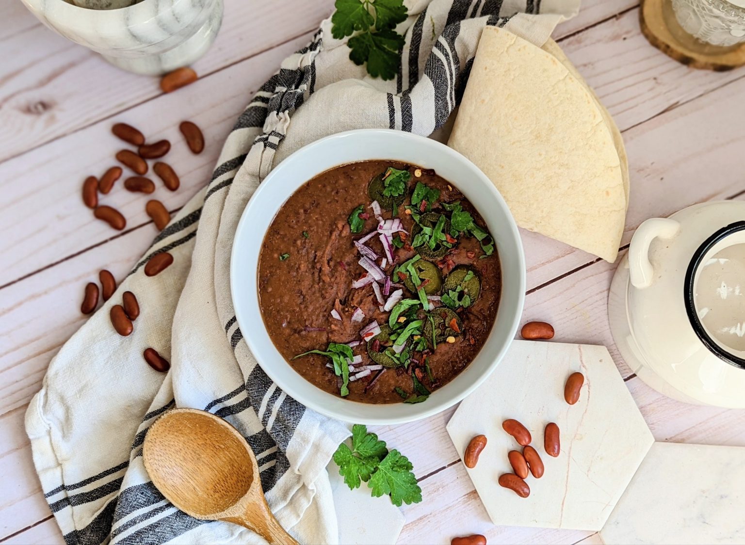 Refried Kidney Beans Recipe (Vegetarian, Canned & Dried Beans) The