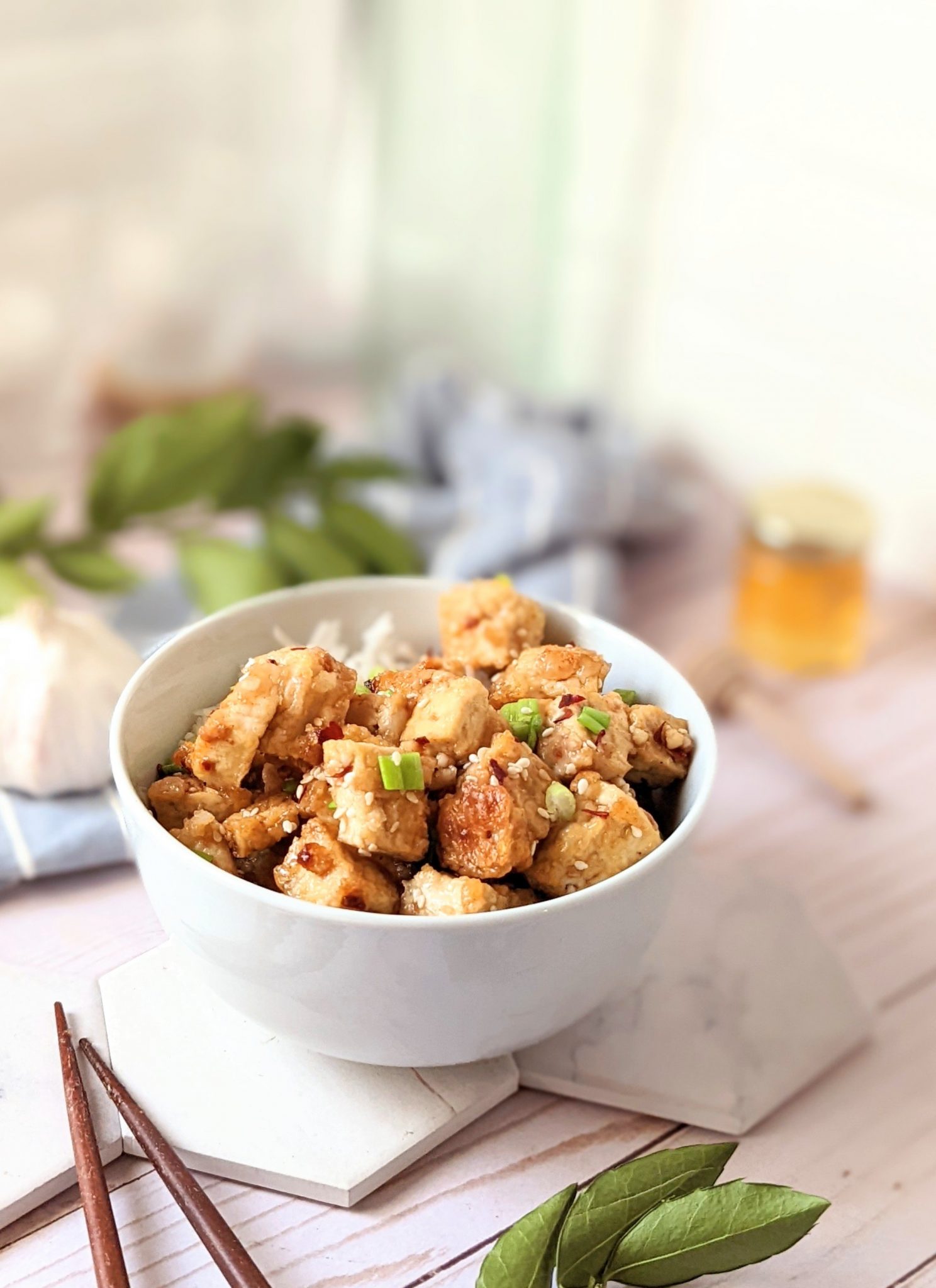 Baked Honey Garlic Tofu Recipe The Herbeevore