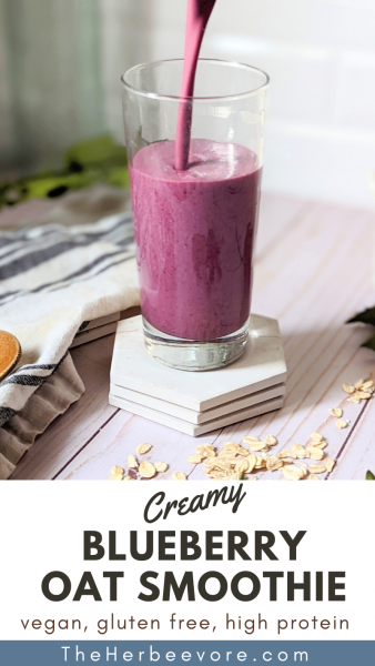 Blueberry Oatmeal Smoothie Without Yogurt Recipe (Dairy Free)