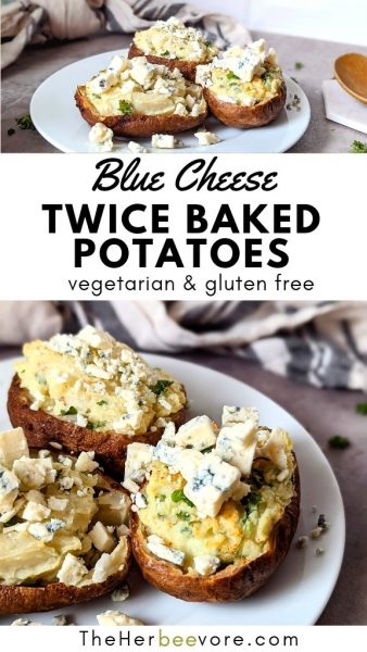 Blue Cheese Twice Baked Potatoes Recipe - The Herbeevore