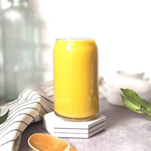 protein mango smoothie shake recipe vegan gluten free high protein powder plant based vegetarian breakfast ideas on the go breakfasts