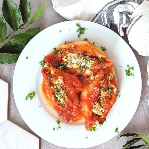 plant based stuffed shells recipe no cheese vegetarian tofu pasta recipes without cheese or dairy