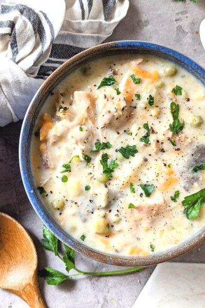 Creamy Turkey Stew Recipe with Vegetables (Dairy Free)