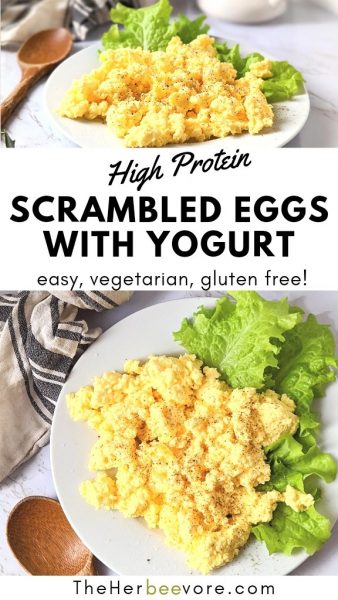 Scrambled Eggs with Yogurt Recipe (High Protein) - The Herbeevore