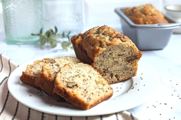 Banana Bread with Chia Seeds Recipe  (High Protein & Fiber)