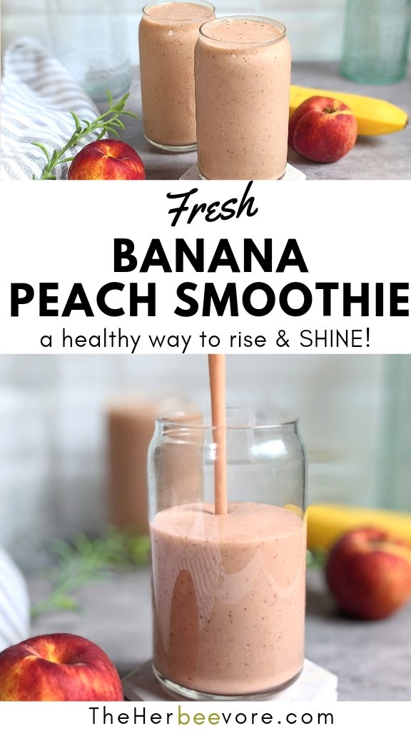 Banana Peach Smoothie Recipe (Dairy Free & Vegan)