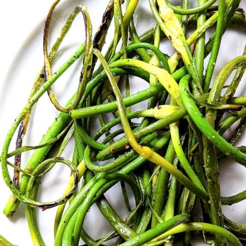 grilled scapes recipe healthy garlic scapes on the grill spring and summer garlic scapes recipes
