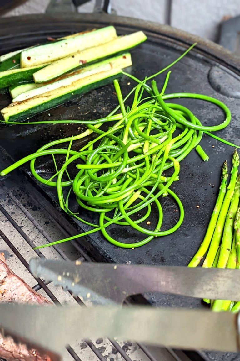 Grilled Garlic Scapes Recipe The Herbeevore