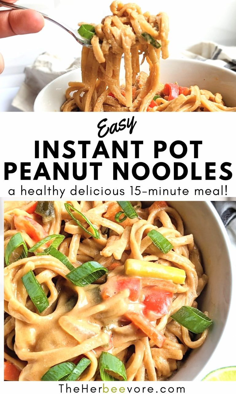 Instant Pot Noodles with Peanut Sauce (Vegetarian)