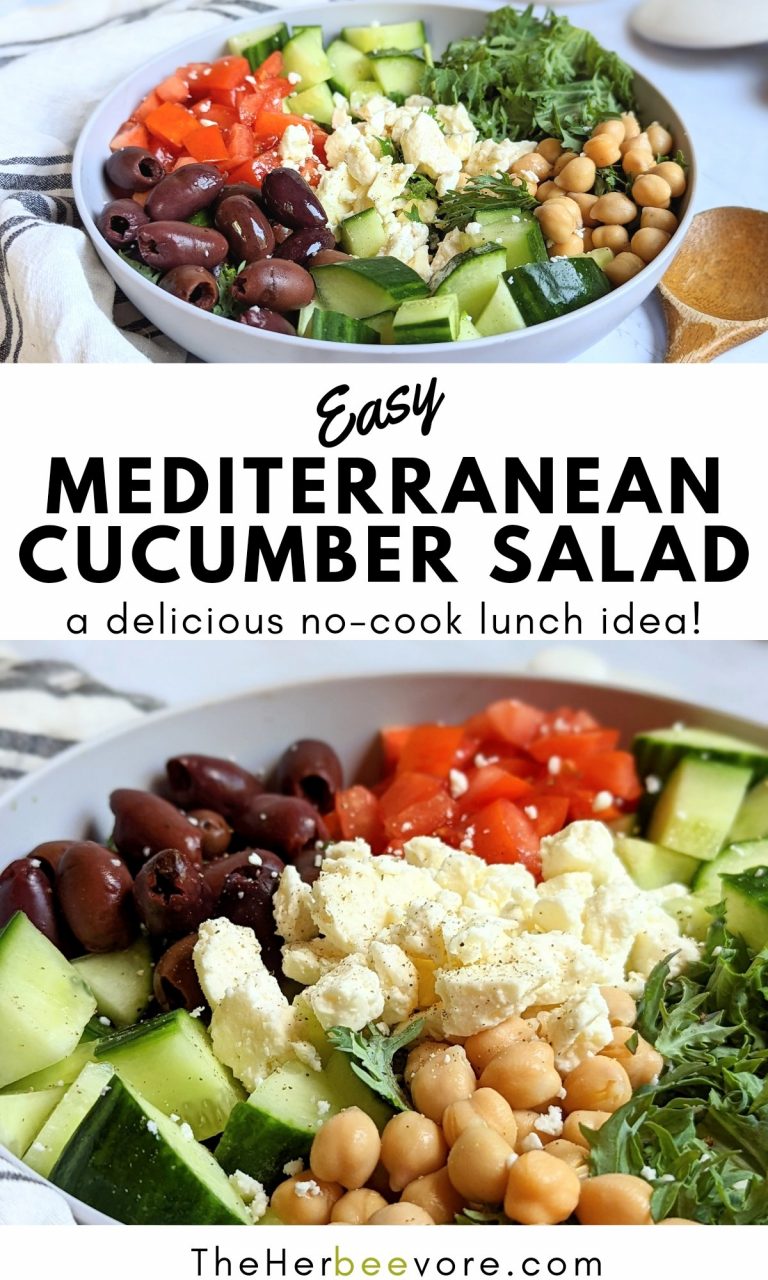 Mediterranean Cucumber Salad with Feta Cheese Recipe The Herbeevore