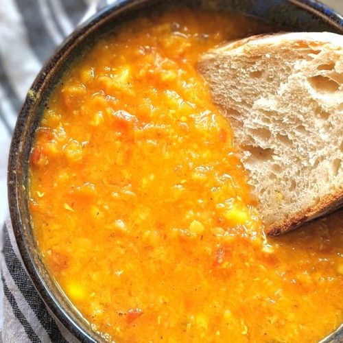 lentil and red pepper soup recipe curry lentil soup with lemon and roasted red peppers for dinner or lunch easy recipes pantry soups