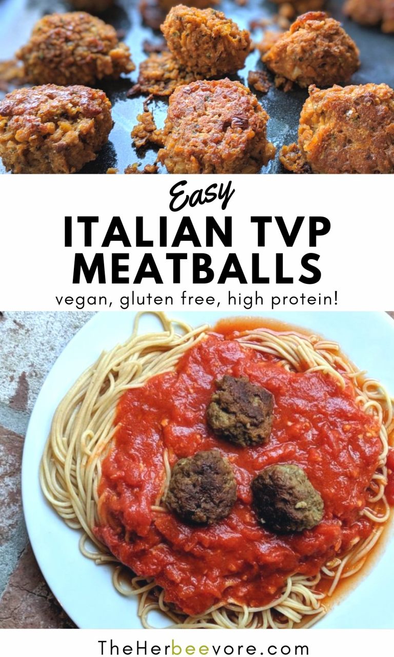 Italian TVP Meatballs Recipe (Vegan) The Herbeevore