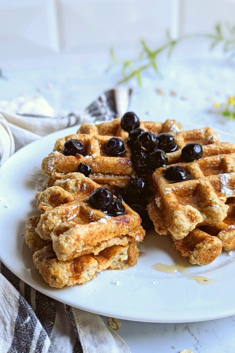Oat Flour Waffles Recipe (Vegan, Egg & Dairy Free)