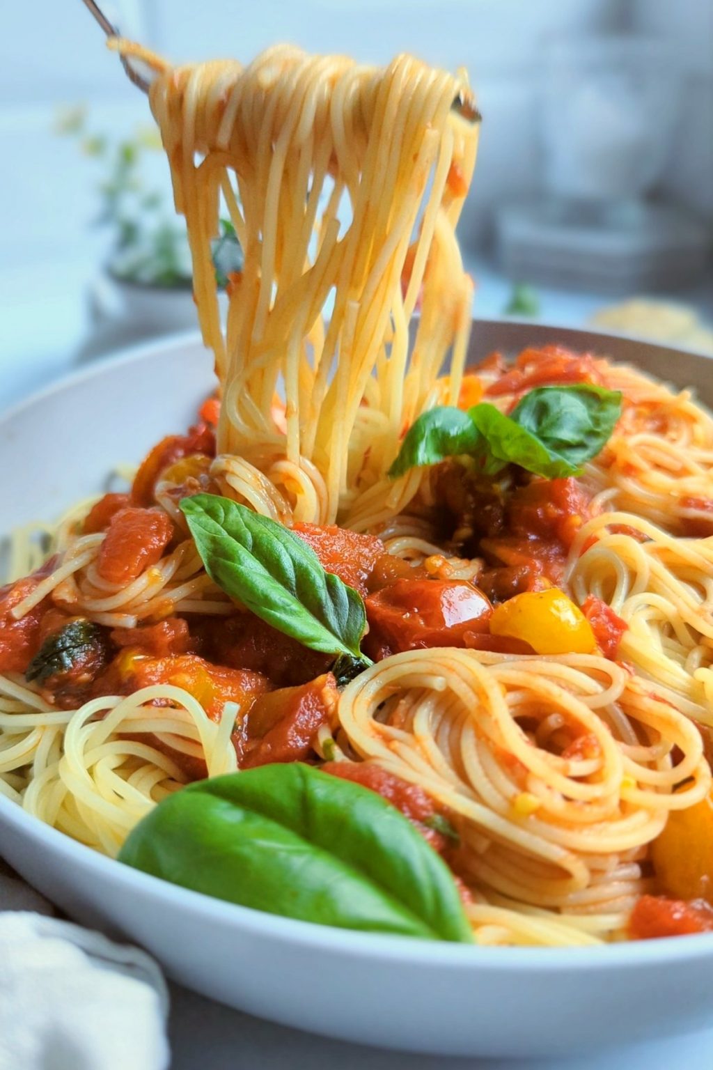 Angel Hair Pomodoro Recipe - The Herbeevore