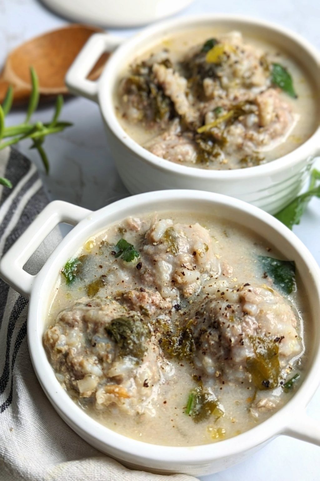 Greek Meatball Soup Recipe (Youvarlakia) The Herbeevore