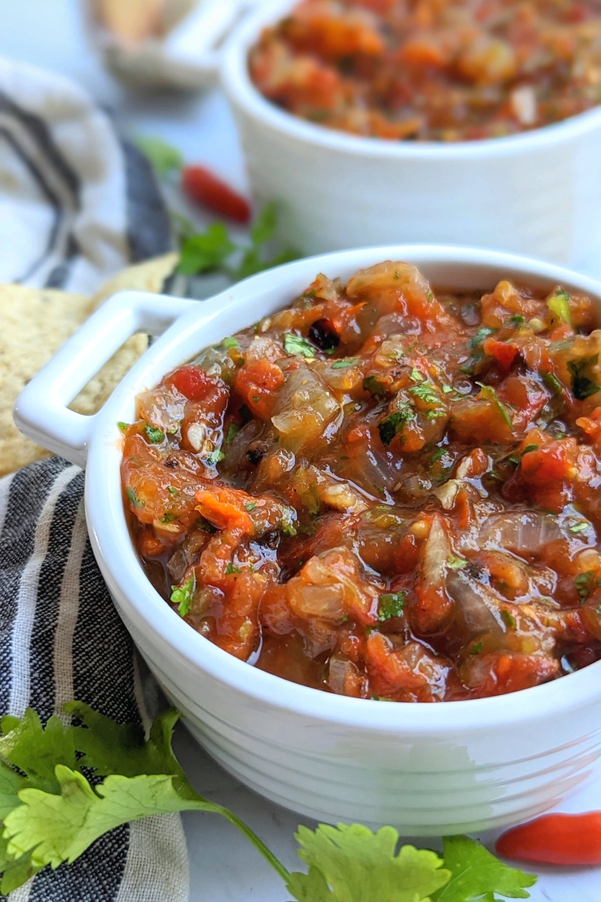 roasted salsa with fresh tomatoes garden fresh salsa fire roasted in the broiler in the oven