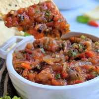 fire roasted salsa recipe with jalapeno peppers tomatoes onions and garlic salsa