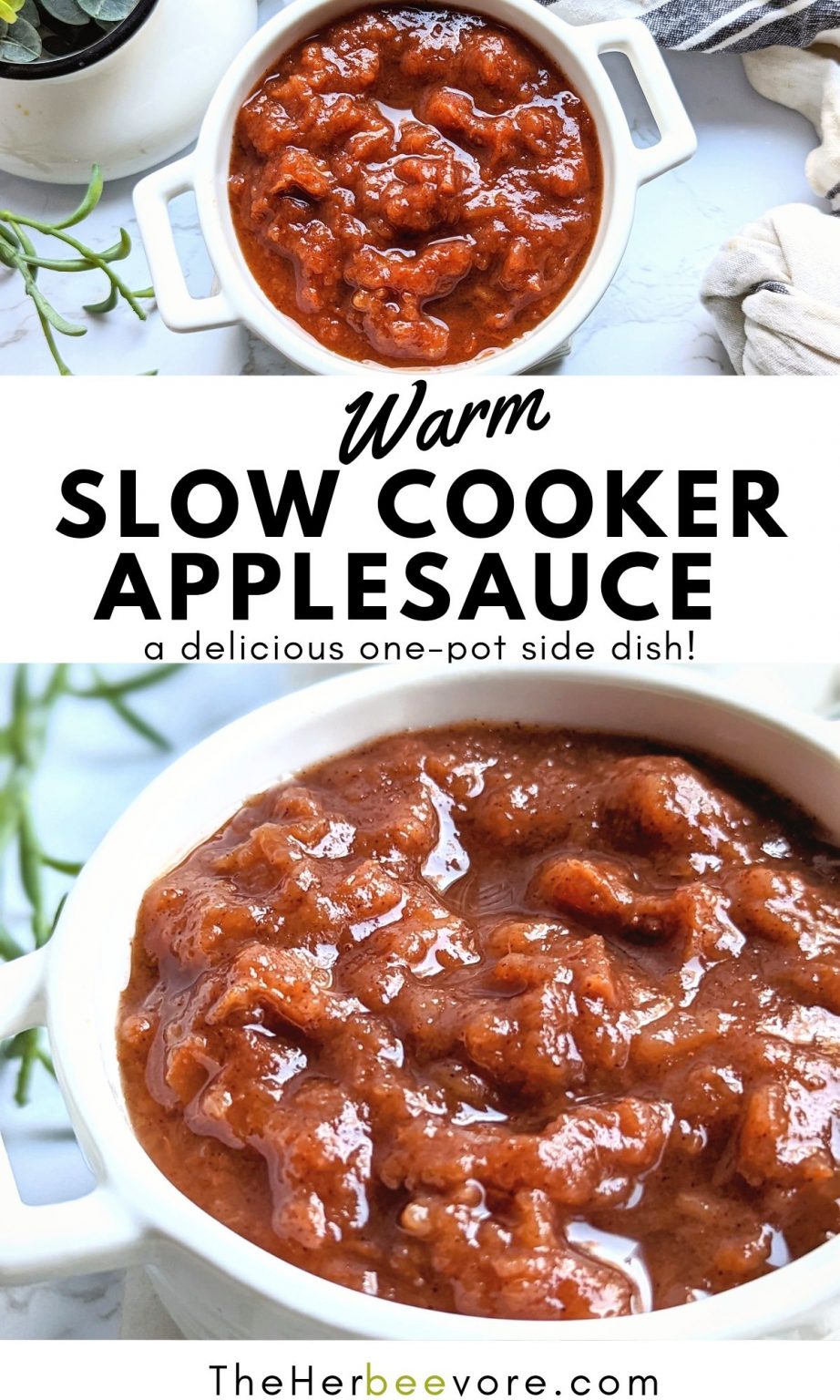 Slow Cooker Applesauce with Skin & Peels On Recipe The Herbeevore