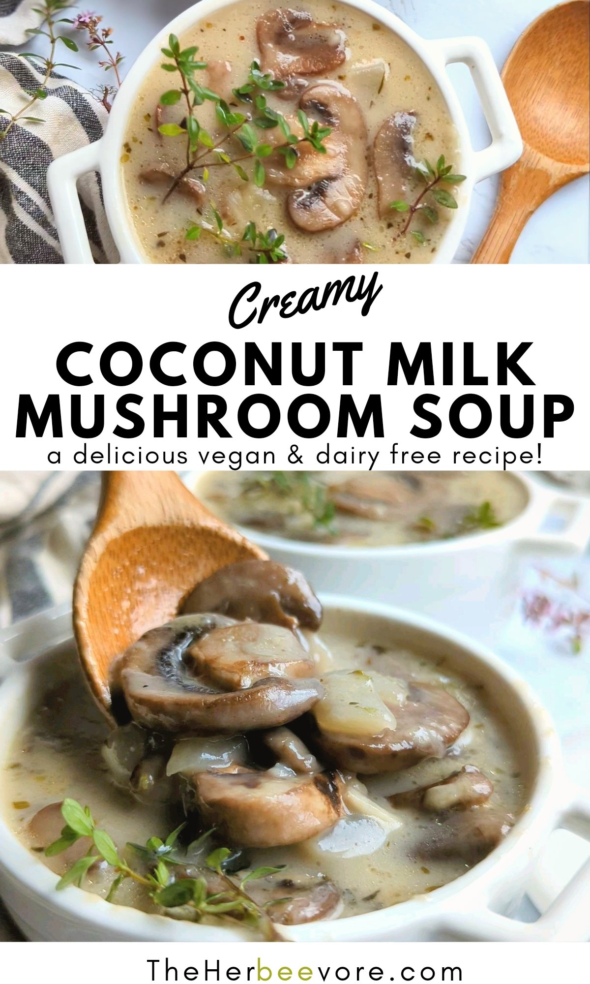 coconut milk cream of mushroom soup recipe vegan healthy gluten free dairy free high protein