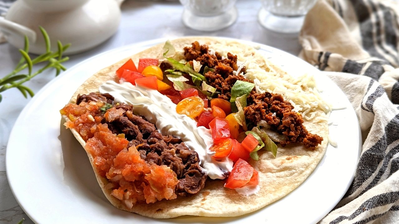 refried bean burritos with taco dip recipe 7 layer dip leftover recipes healthy mexican american lunch ideas