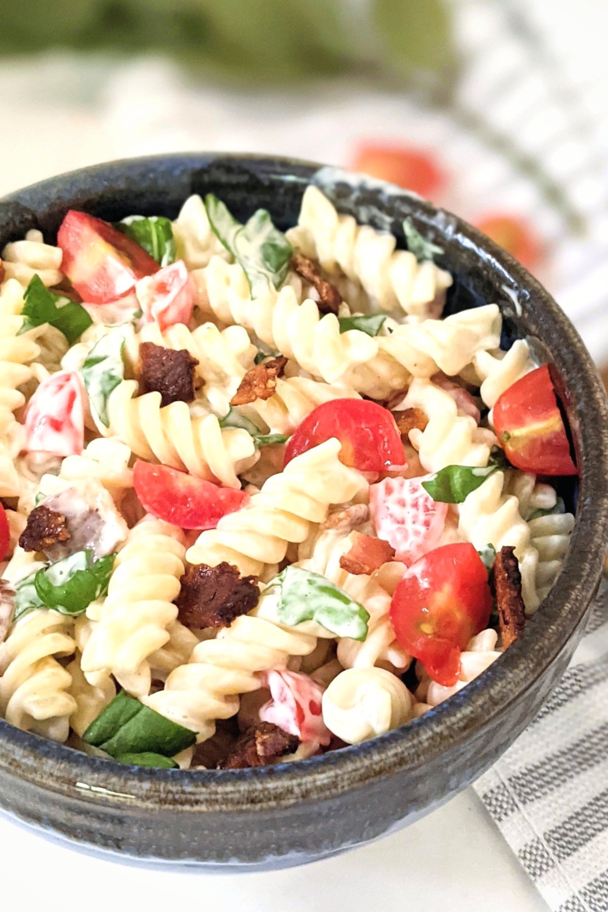 blt pasta salad with ranch dressing recipe for summer bbq side dish creamy salads fun party favorite recipes for memorial day bbq recipes side dishes for 4th of july cookouts and summer entertaining recipes