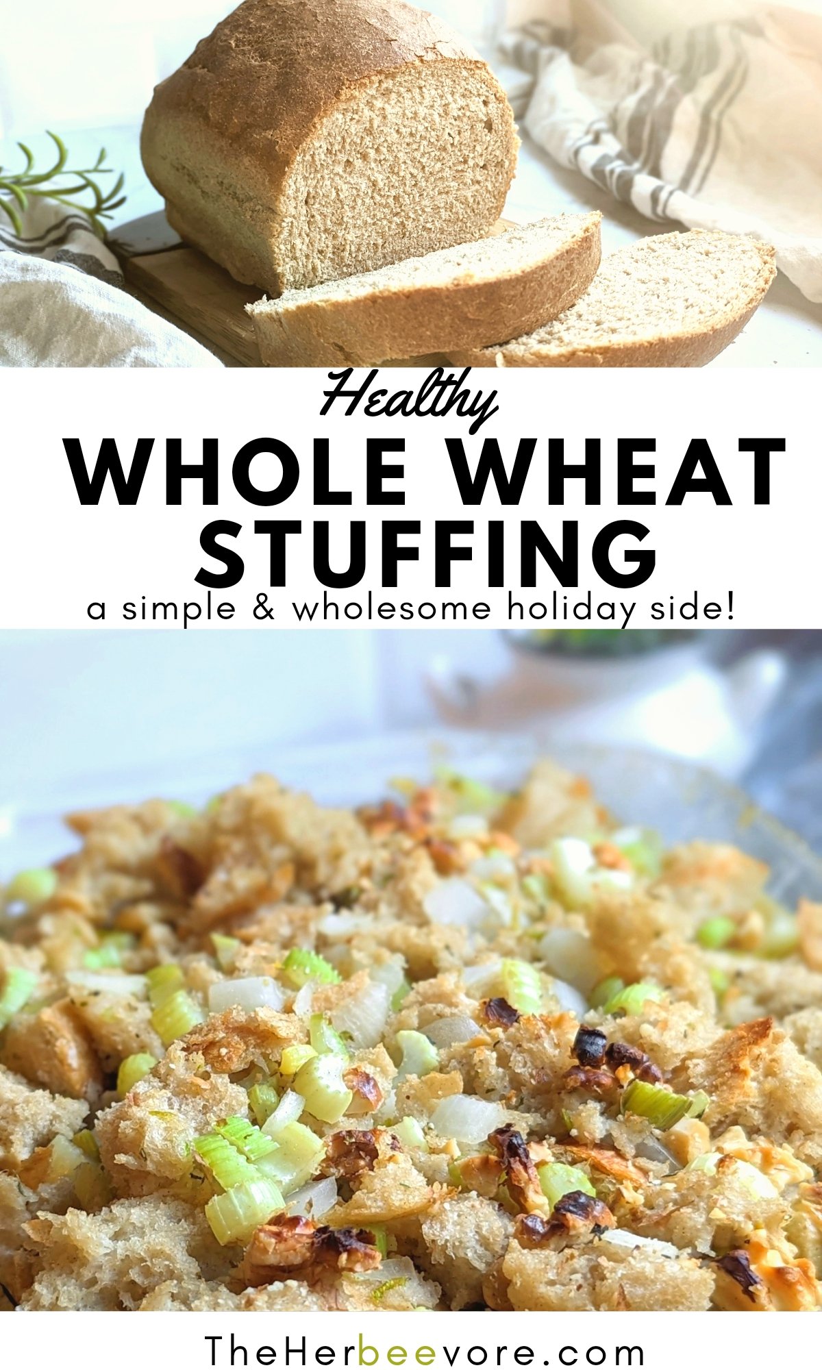 whole wheat stuffing recipe healthy easy homemade stuffing from scratch in a turkey or by itself