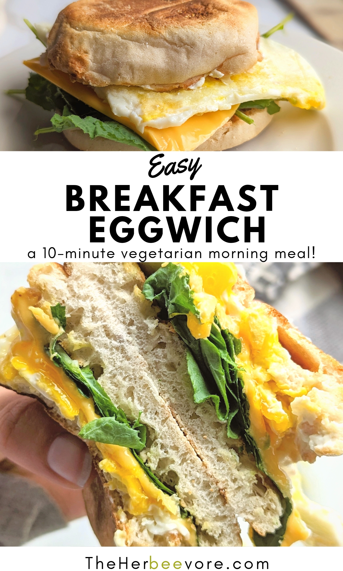 eggwich recipe vegetarian egg muffin breakfast sandwich healthy meatless breakfast ideas with eggs and cream cheese