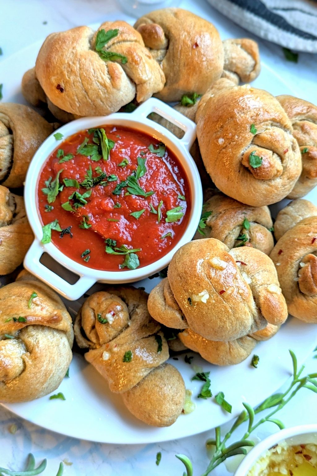 Whole Wheat Garlic Knots Recipe The Herbeevore
