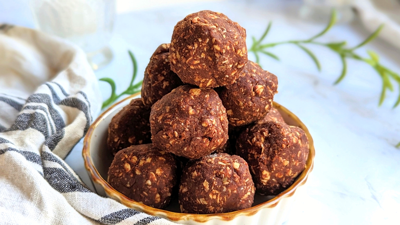 vegan protein balls with oat meal healthy oats desserts chocolate oats and protein powder vegan vegetarian gluten free