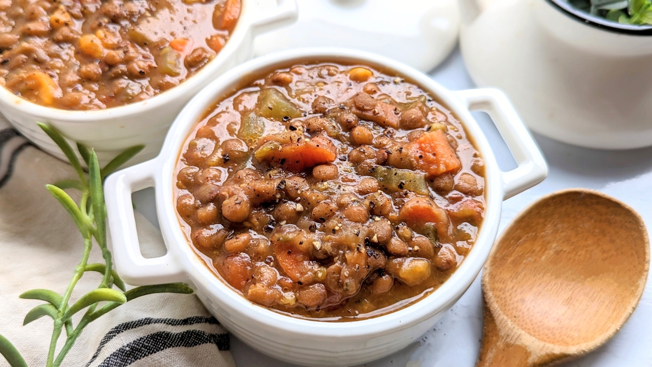 lentil stew instant pot recipe healthy filling vegan stew recipes vegetable stew with lentils pressure cooker dinners for the family cheap filling meals