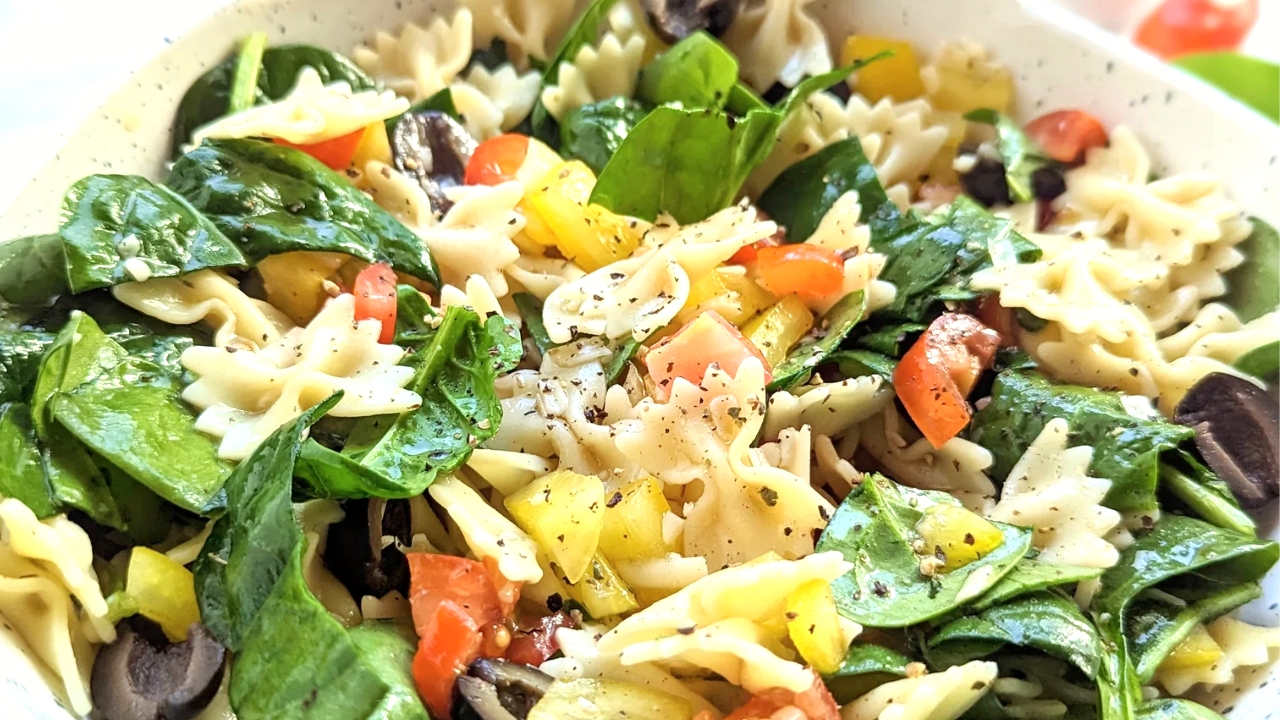 farfalle pasta salad recipe bowtie pasta salad with italian dressing vegetarian with a vegan option