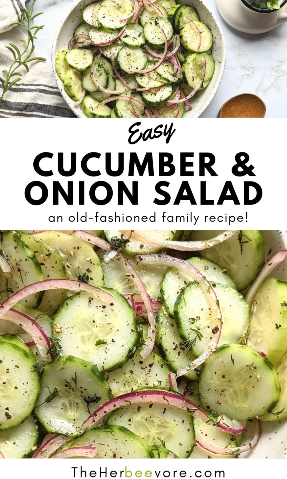 Old Fashioned Cucumbers and Onions in Vinegar (Family Recipe!) The