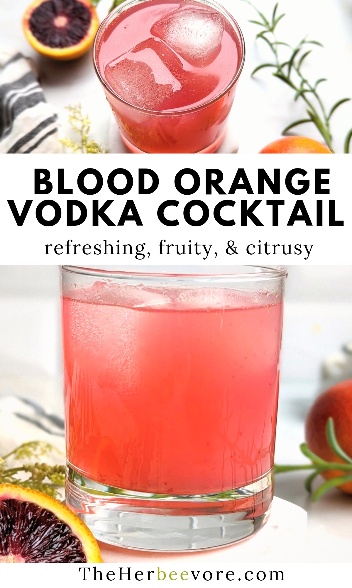 blood orange vodka cocktail recipe pink cocktails with blood orange juice not too sweet cocktail recipes