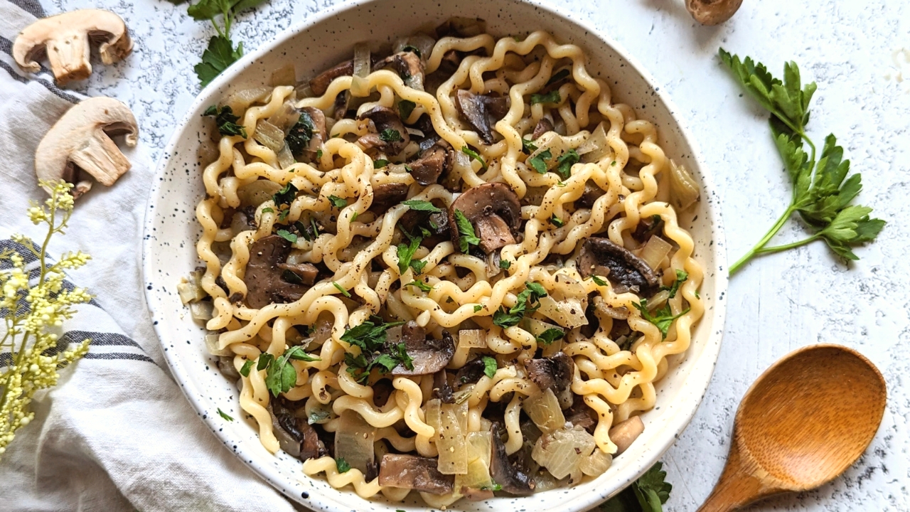 vegetarian mushroom pasta recipe vegan dairy free dinner ideas mushroom recipes