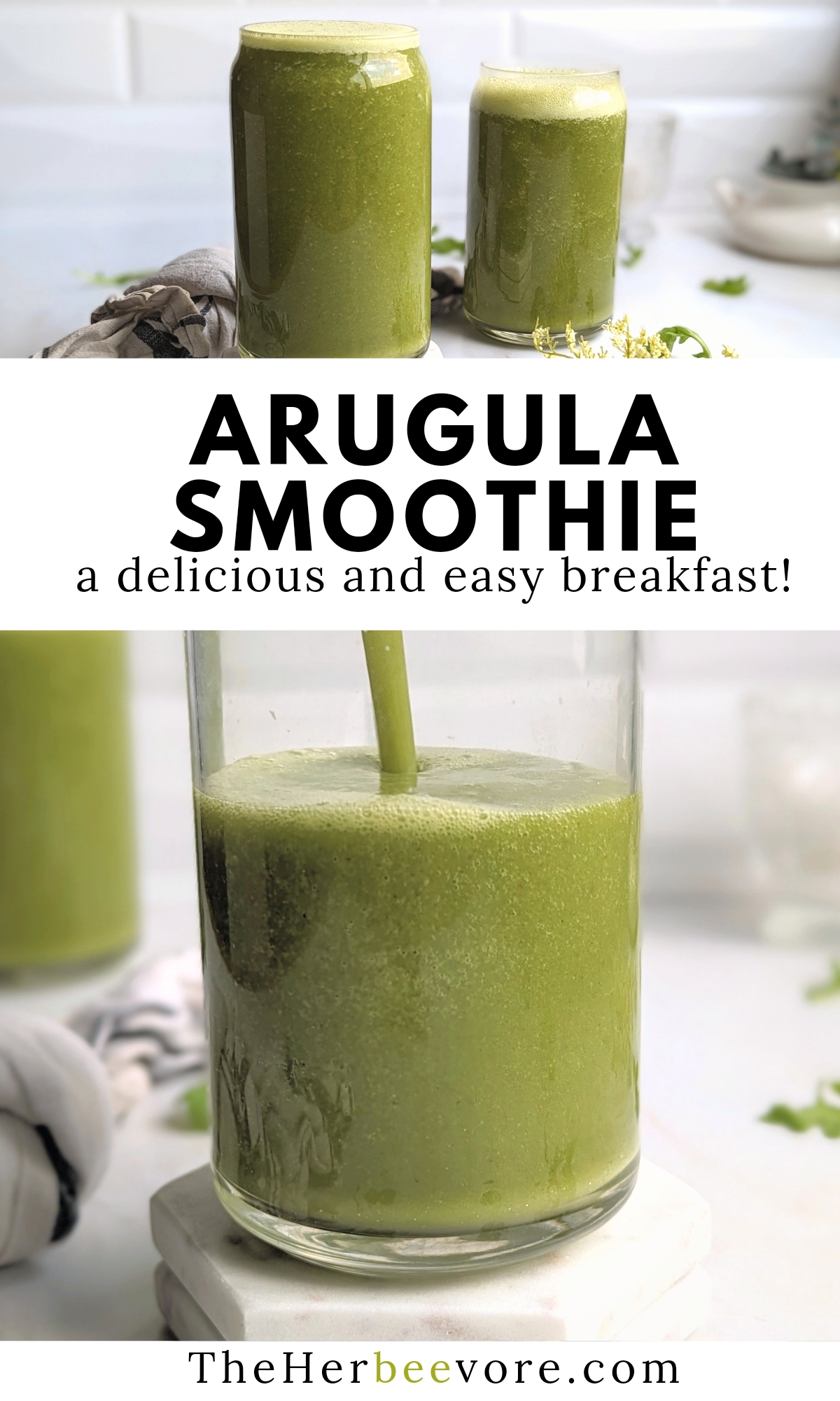 arugula smoothie a delicious and easy breakfast with arugula greens dates and fruit