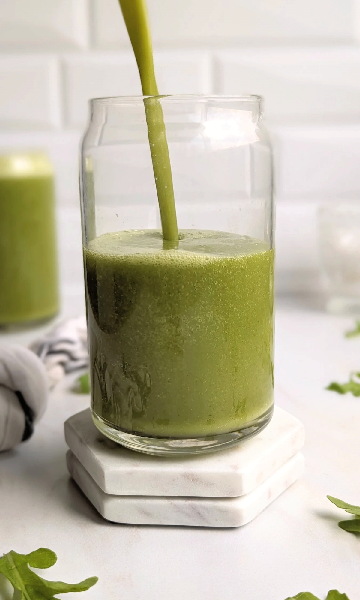 smoothie with arugula greens and fruit rocket smoothie for breakfast or a post workout snack