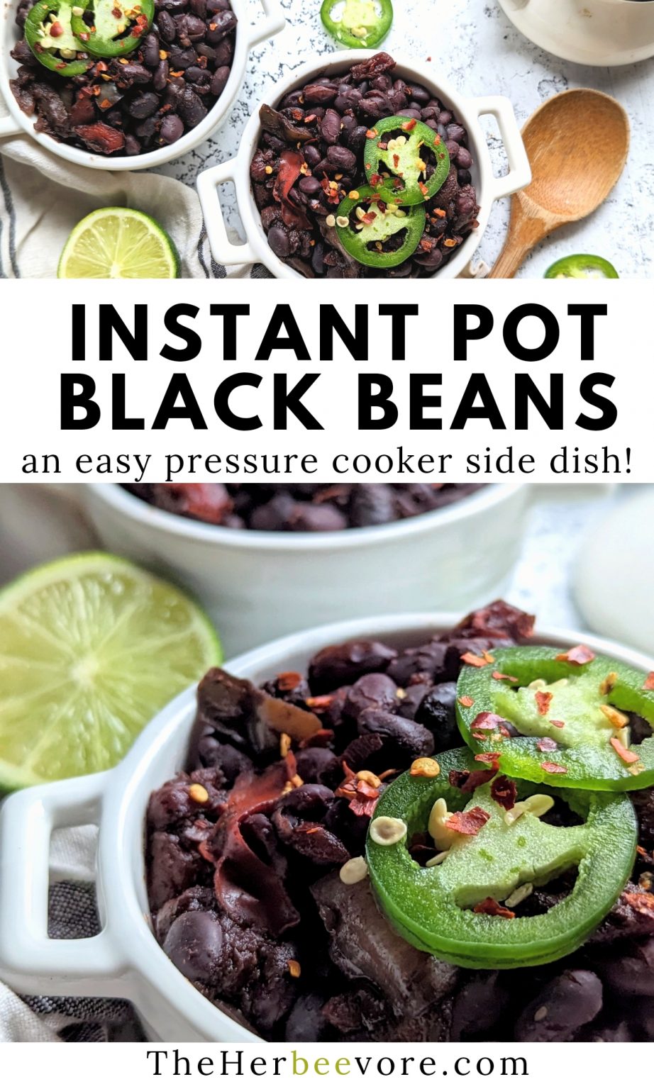 Instant Pot Black Beans Recipe (No Soak, Vegan) - The Herbeevore