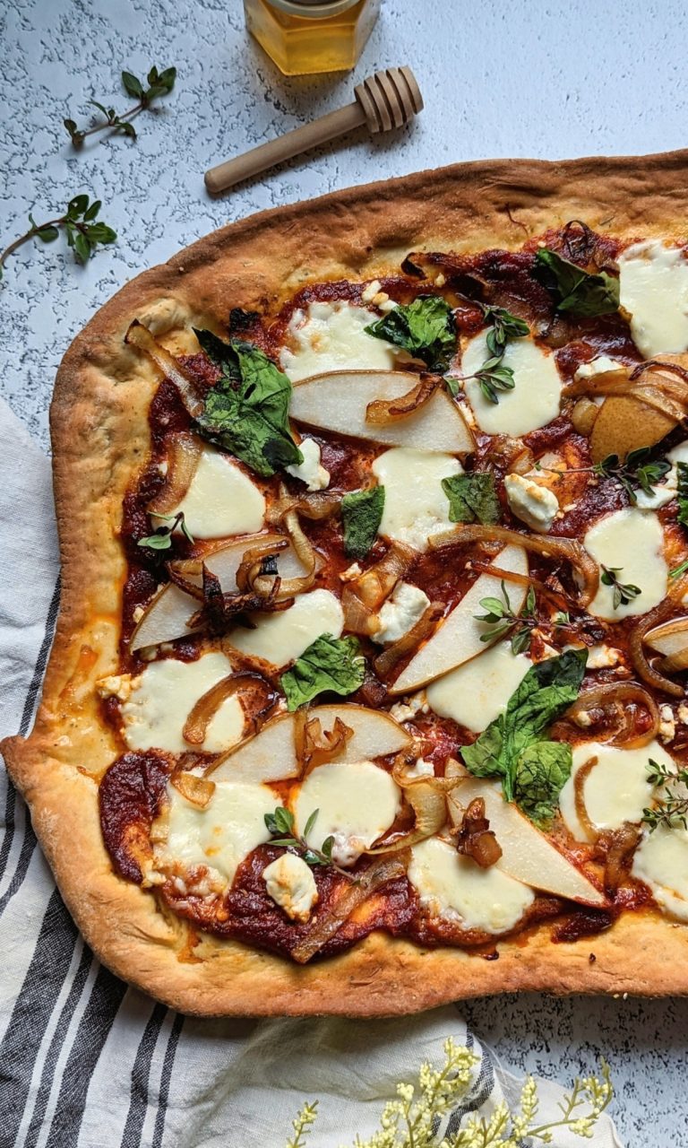 Goat Cheese Pizza with Caramelized Onion & Honey Recipe