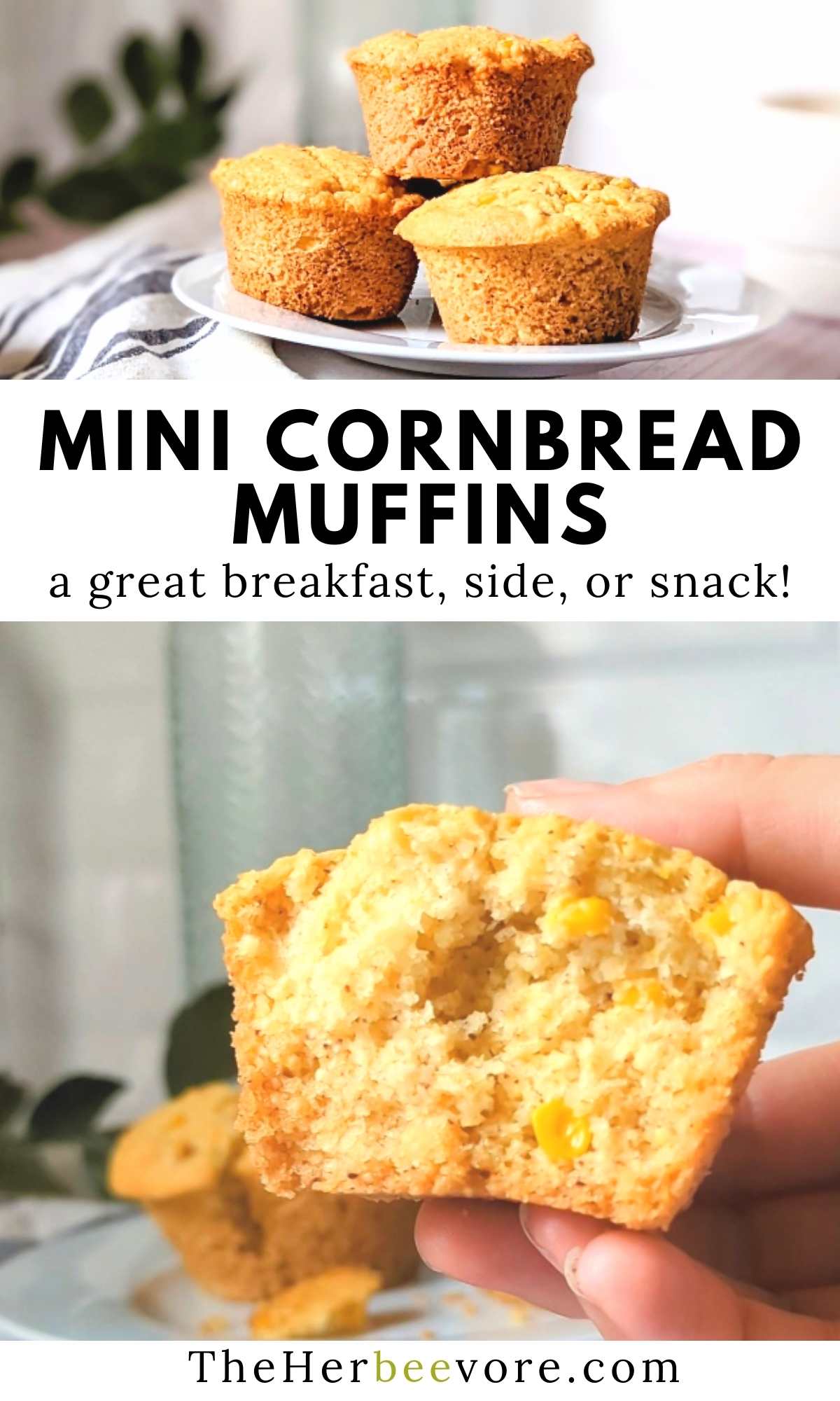 mini cornbread muffins recipe with sour cream sugar flour and corn meal