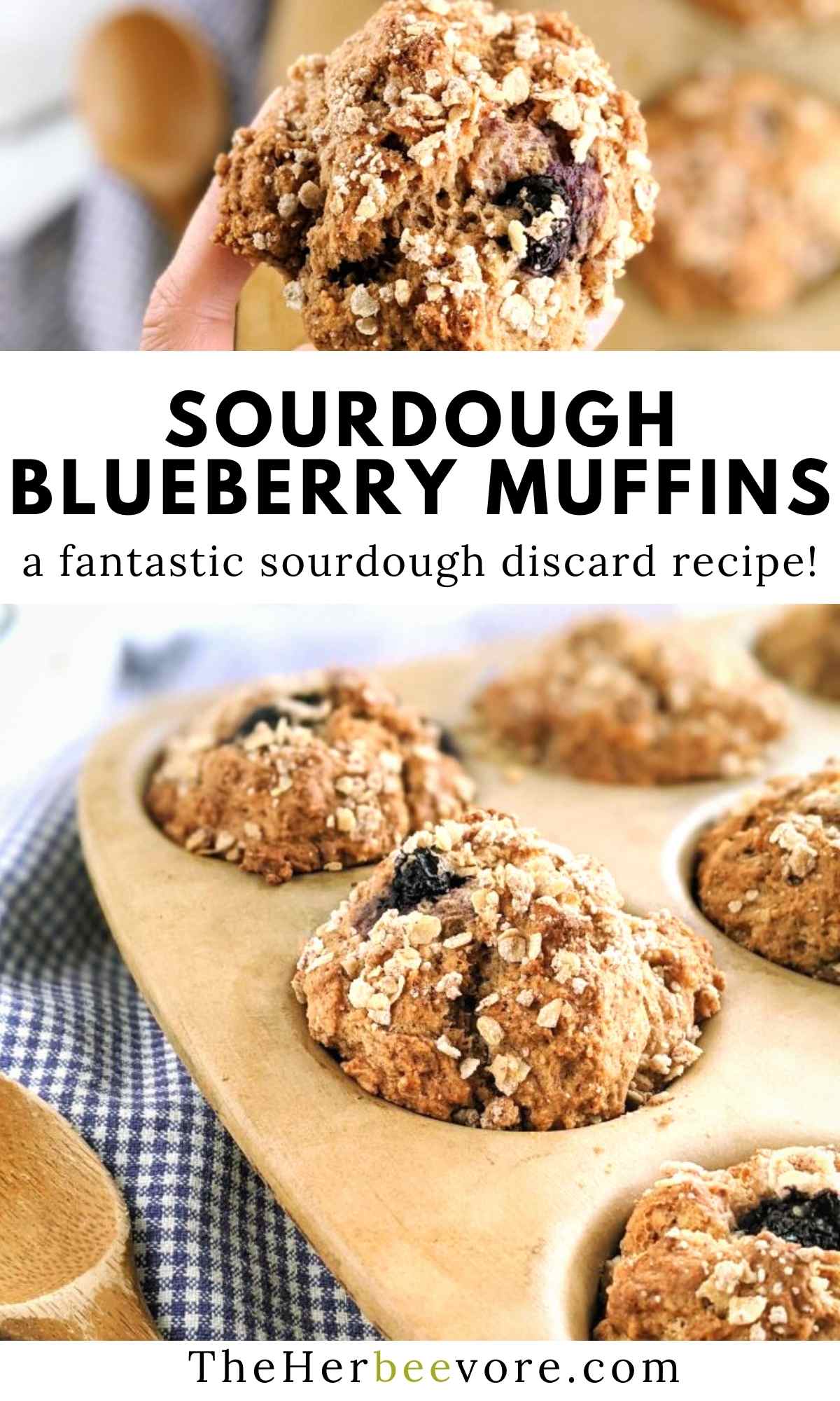 sourdough blueberry muffins recipe vegan vegetarian dairy free egg free healthy breakfast ideas to meal prep make ahead with sourdough discard