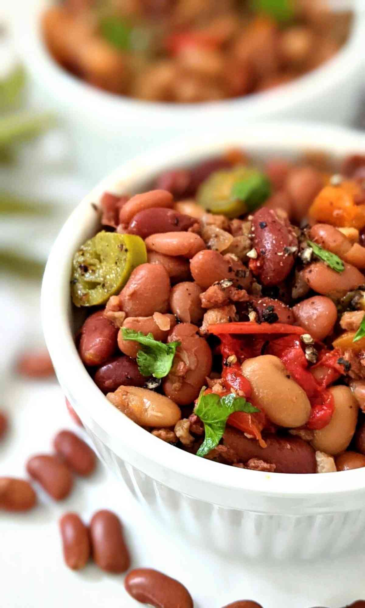pressure cooker cowboy beans with dried beans instant pot recipes easy bbq beans with meat and ground beef
