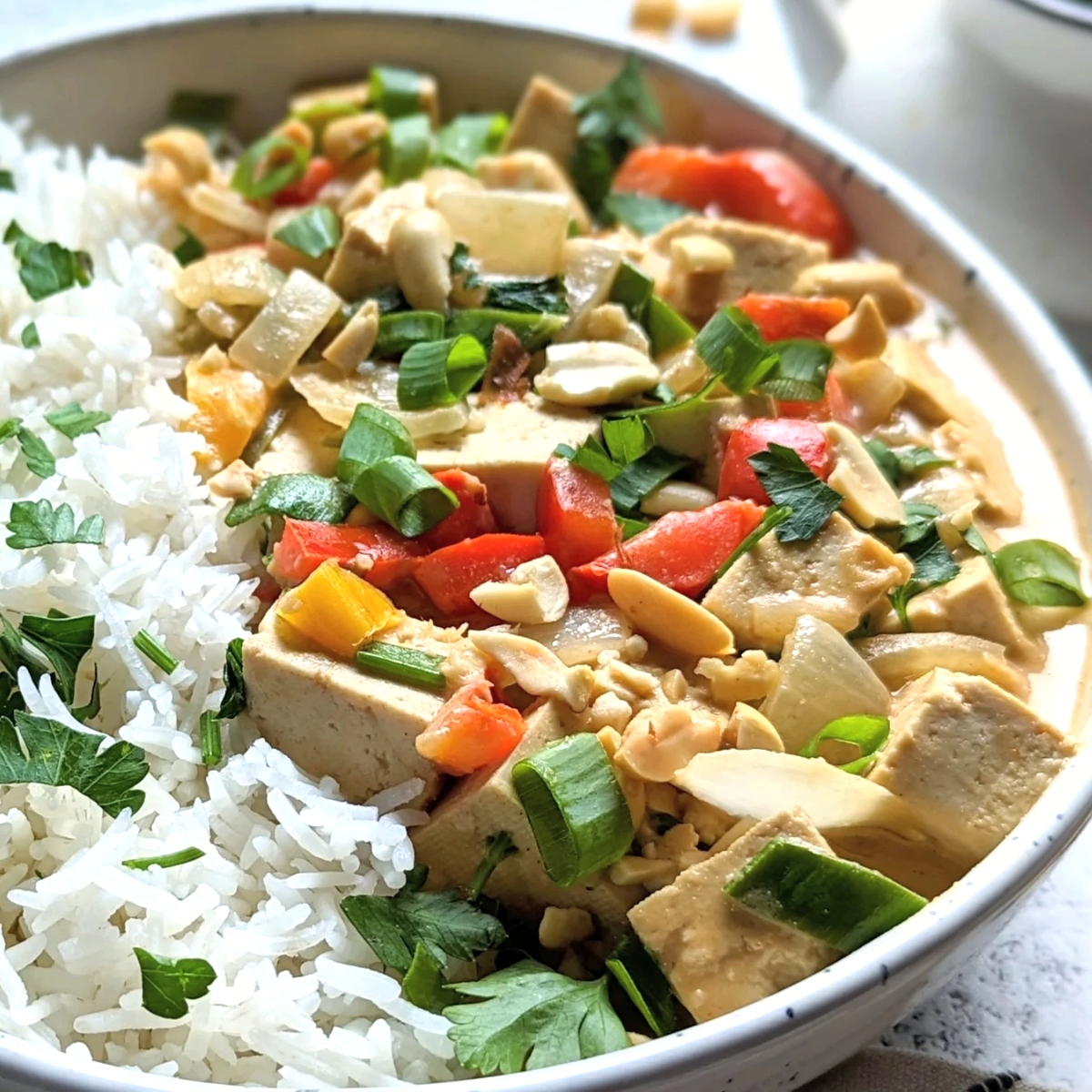 peanut sauce tofu satay recipe creamy tofu recipes with vegetables served over rice