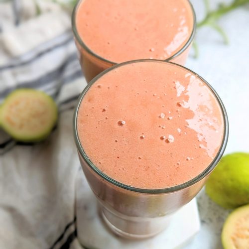 guava recipes healthy pink guava smoothies vegan dairy free thick tropical smoothies for breakfast with guava