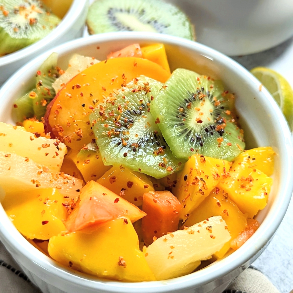 chili lime fruit with tajin recipe spicy fruit salad fruit salad seasoning or dressing with lime and spices