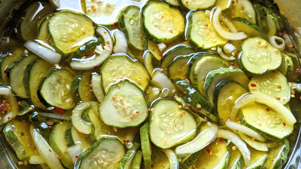 bulk pickle recipe with pickling cucumbers onions turmeric sweet bread and butter pickles on a pail or bucket