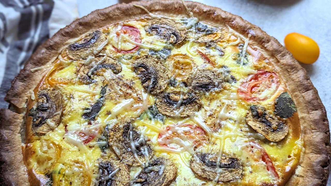 quiche with tomatoes and mushroom breakfast recipes vegetarian brunches with vegetables