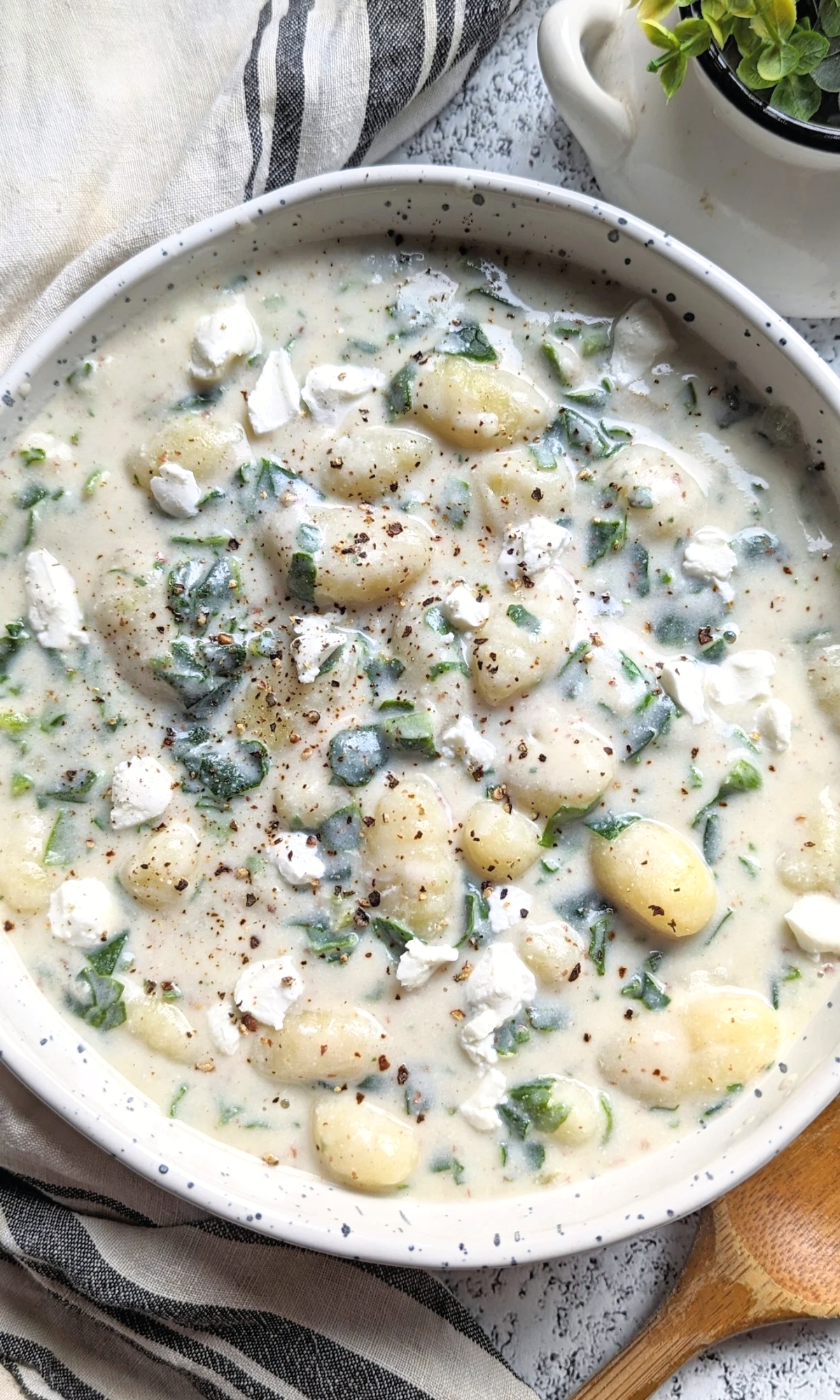 Gnocchi with Gorgonzola Cream Sauce - A Sprinkle and A Splash