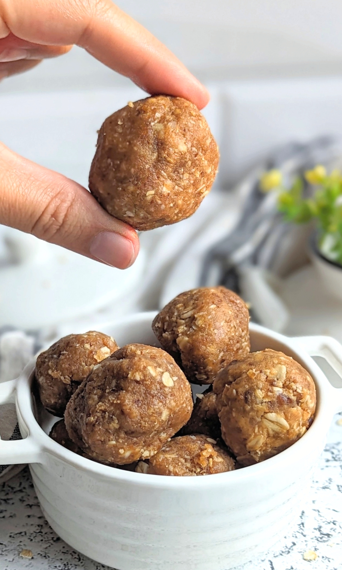 oatmeal peanut butter balls with 3 ingredients healthy vegan gluten free vegetarian high protein meal prep snack recipes